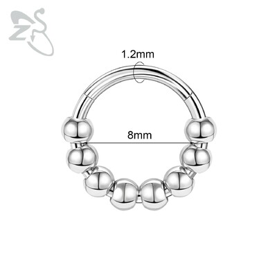 Piercing do nosa z nehrdzavejúcej ocele 16G s krištáľom CZ, 1 kus, septum krúžok, pavučina, srdce, piercing do ucha, chrupavky, náušnice, šperky