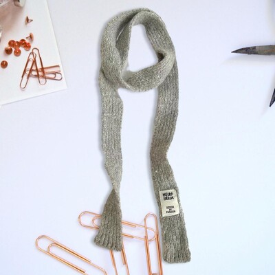 Női kötött sál betű logó Meleg vékony sál divat vékony divatos sál Hip-hop High Street divat hosszú sál téli sál