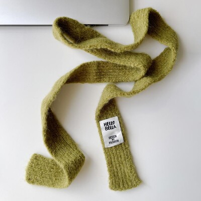 Női kötött sál betű logó Meleg vékony sál divat vékony divatos sál Hip-hop High Street divat hosszú sál téli sál