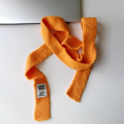 Női kötött sál betű logó Meleg vékony sál divat vékony divatos sál Hip-hop High Street divat hosszú sál téli sál