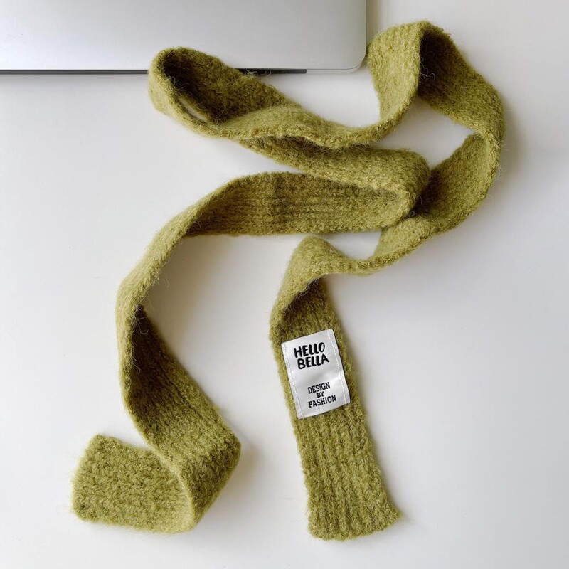 Női kötött sál betű logó Meleg vékony sál divat vékony divatos sál Hip-hop High Street divat hosszú sál téli sál