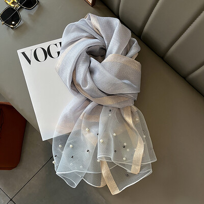 2023. Luksuzni brend Ženski modni šal Obični jednobojni svileni laneni šalovi Šalovi Ljetne ženske bandane Foulard Hidžab