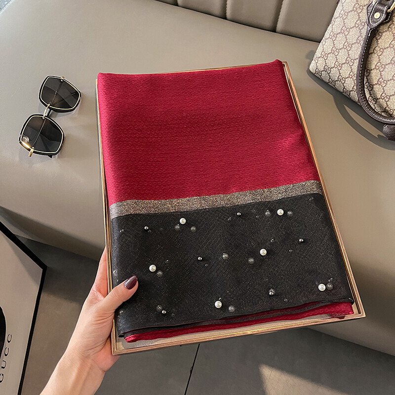 2023. Luksuzni brend Ženski modni šal Obični jednobojni svileni laneni šalovi Šalovi Ljetne ženske bandane Foulard Hidžab