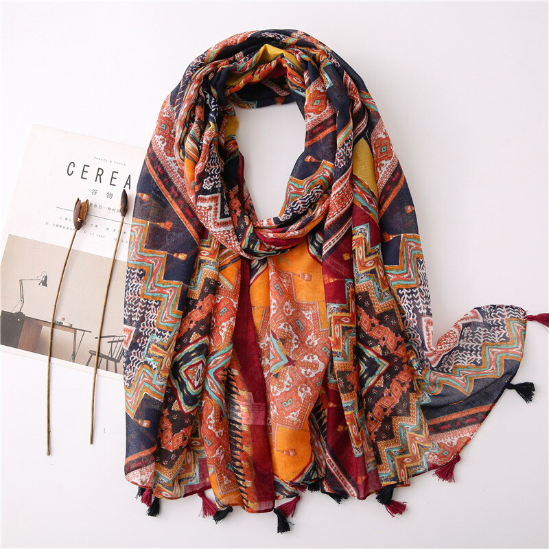 2024 Designer Brand Femei Eșarfă Clasic Print Lady Shawls Bumbac Feeling Moale Oversize Hijabs Gât Bentita Cicuri Foulard