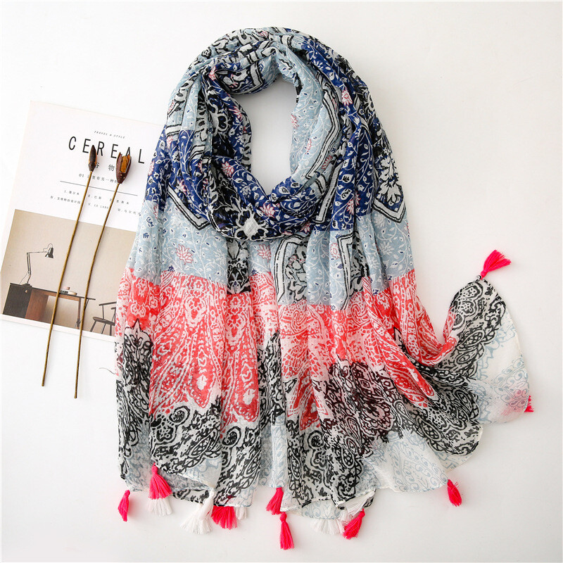 2024 Designer Brand Femei Eșarfă Clasic Print Lady Shawls Bumbac Feeling Moale Oversize Hijabs Gât Bentita Cicuri Foulard