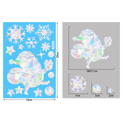 1 set de Crăciun fulg de zăpadă elan iarnă curcubeu autocolant fereastră agățați decorative din PVC vitraliu decalcomanii pentru fereastră decor acasă de Anul Nou