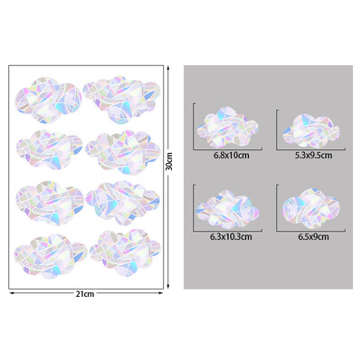 1 set de Crăciun fulg de zăpadă elan iarnă curcubeu autocolant fereastră agățați decorative din PVC vitraliu decalcomanii pentru fereastră decor acasă de Anul Nou