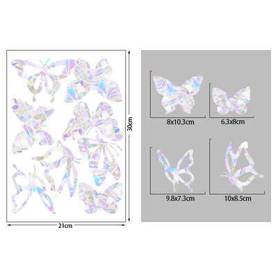 1 set de Crăciun fulg de zăpadă elan iarnă curcubeu autocolant fereastră agățați decorative din PVC vitraliu decalcomanii pentru fereastră decor acasă de Anul Nou