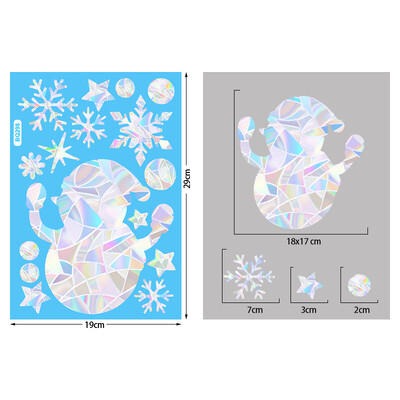 1 set de Crăciun fulg de zăpadă elan iarnă curcubeu autocolant fereastră agățați decorative din PVC vitraliu decalcomanii pentru fereastră decor acasă de Anul Nou