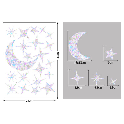 1 set de Crăciun fulg de zăpadă elan iarnă curcubeu autocolant fereastră agățați decorative din PVC vitraliu decalcomanii pentru fereastră decor acasă de Anul Nou