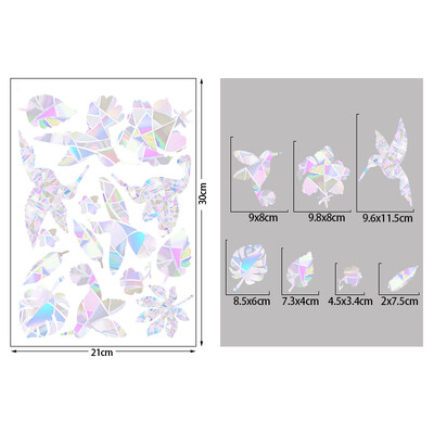 1 set de Crăciun fulg de zăpadă elan iarnă curcubeu autocolant fereastră agățați decorative din PVC vitraliu decalcomanii pentru fereastră decor acasă de Anul Nou