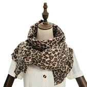 Eșarfă groasă de cașmir pentru femei tippet tip leopard tip pashmina șal și design învelit pătură de marcă de lux furat Bufanda Echarpe