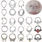 Goth Butterfly Piercing Nas Inel Nase Septum Piercing Cercei Titanium Steel Nariz Piercing Ureche Cartilage Tragus Piercing Nez