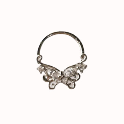 Goth Butterfly Piercing Nas Inel Nase Septum Piercing Cercei Titanium Steel Nariz Piercing Ureche Cartilage Tragus Piercing Nez