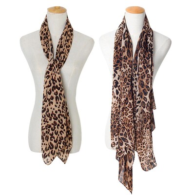 Ženski stole Mekani šal s uzorkom leoparda Vintage šifon omot Harajuku šalovi Vruća rasprodaja Tanki ljetni proljeće Ležerni seksi elegantni