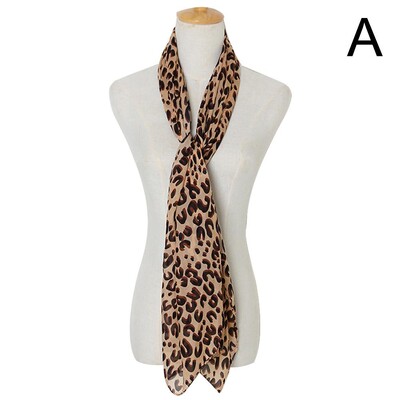 Dámska šatka s mäkkou leopardou potlačou, vintage šifónová šatka, Harajuku šatka, šál, horúci výpredaj, tenký, letný, jarný, ležérny, sexy, elegantný
