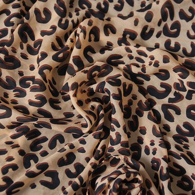 Dámska šatka s mäkkou leopardou potlačou, vintage šifónová šatka, Harajuku šatka, šál, horúci výpredaj, tenký, letný, jarný, ležérny, sexy, elegantný