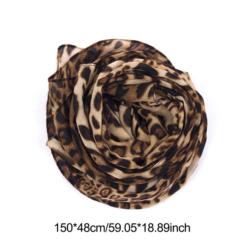 Dámska šatka s mäkkou leopardou potlačou, vintage šifónová šatka, Harajuku šatka, šál, horúci výpredaj, tenký, letný, jarný, ležérny, sexy, elegantný