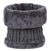 Χειμωνιάτικοι άντρες Γυναικείες Ζεστά πλεκτά μαντήλια δαχτυλιδιών Χοντρά ελαστικά πλεκτά σιγαστήρες Παιδικό θερμότερο λαιμό βελούδινο φουλάρι πολυεστέρα