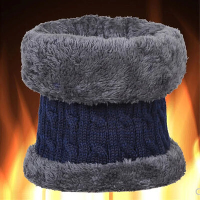 Χειμωνιάτικοι άντρες Γυναικείες Ζεστά πλεκτά μαντήλια δαχτυλιδιών Χοντρά ελαστικά πλεκτά σιγαστήρες Παιδικό θερμότερο λαιμό βελούδινο φουλάρι πολυεστέρα