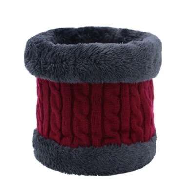 Χειμωνιάτικοι άντρες Γυναικείες Ζεστά πλεκτά μαντήλια δαχτυλιδιών Χοντρά ελαστικά πλεκτά σιγαστήρες Παιδικό θερμότερο λαιμό βελούδινο φουλάρι πολυεστέρα