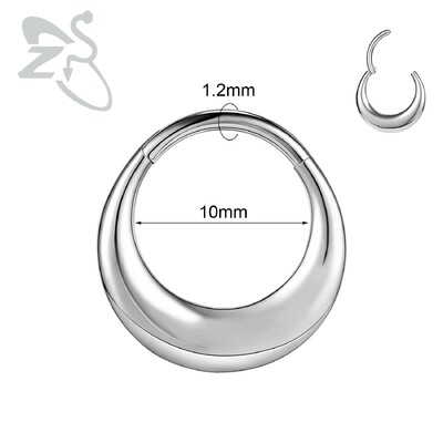 ZS 1PC 16G prstenovi za nos od nehrđajućeg čelika za žene, djevojke, zlatne boje, piercing za nos zatvorene petlje, šišmiš, vražja krila, nakit za tijelo