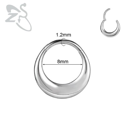 ZS 1PC 16G prstenovi za nos od nehrđajućeg čelika za žene, djevojke, zlatne boje, piercing za nos zatvorene petlje, šišmiš, vražja krila, nakit za tijelo