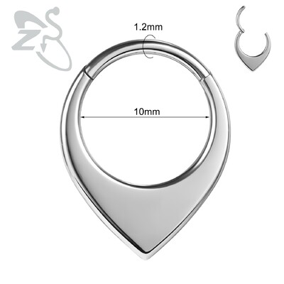 ZS 1PC 16G prstenovi za nos od nehrđajućeg čelika za žene, djevojke, zlatne boje, piercing za nos zatvorene petlje, šišmiš, vražja krila, nakit za tijelo