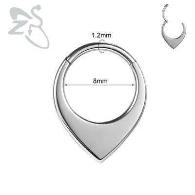 ZS 1PC 16G prstenovi za nos od nehrđajućeg čelika za žene, djevojke, zlatne boje, piercing za nos zatvorene petlje, šišmiš, vražja krila, nakit za tijelo