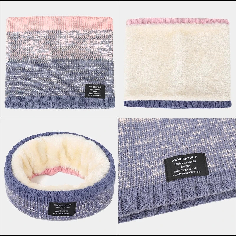 Téli sál Férfi Polár Gyűrű Bandana Kötött Meleg Szilárd Sál Női Nyakmelegítő Vastag Kasmír Forró Zsebkendő Símaszk