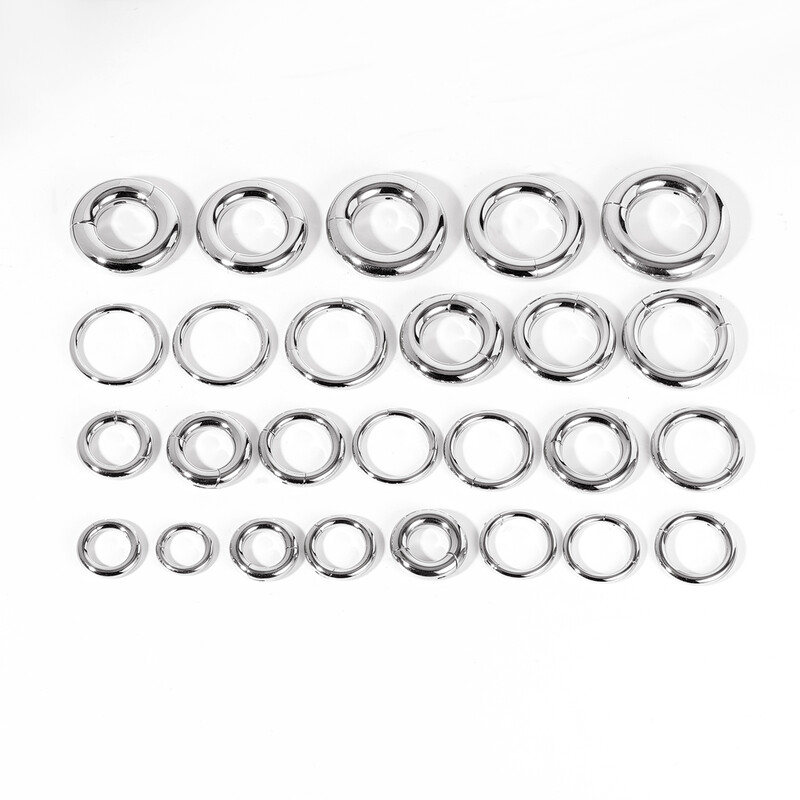 ZS 1PC Velike naušnice u obliku obruča Mjerači za uši od nehrđajućeg čelika 316L Čepovi Punk prstenovi za nos 2/4/6/8/10/12G BCR piercingi