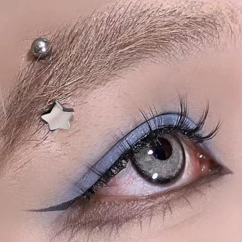 1Pcs F136 Titanium Obrve Stud Šiljasti konus Okrugla kugla Zvijezda Zakrivljena šipka Unutarnji navoj 16G Naušnice Nakit za piercing