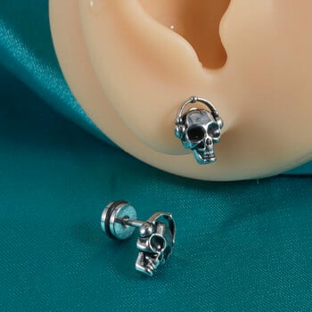 Dreamlee Punk Fake Plug Surgical Steel Crazy Rabbit Skull Cheater Expander Strechers Gauge Lobe Earrings Σώμα κοσμήματα