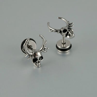 Dreamlee Punk hamis dugó sebészeti acél őrült nyúl koponya csaló bővítő hordágy Mérő lebeny fülbevaló test ékszer