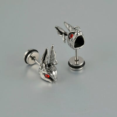 Dreamlee Punk hamis dugó sebészeti acél őrült nyúl koponya csaló bővítő hordágy Mérő lebeny fülbevaló test ékszer