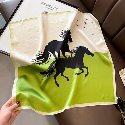 100%-ban természetes, valódi selyem sál női új nyomtatású nyakú hajpánt négyzet alakú kendő, nyakkendő, női hidzsáb poncsó bandana fejpánt 2023