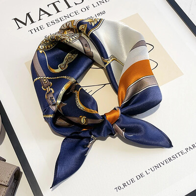 100%-ban természetes, valódi selyem sál női új nyomtatású nyakú hajpánt négyzet alakú kendő, nyakkendő, női hidzsáb poncsó bandana fejpánt 2023