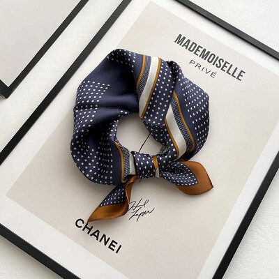 100%-ban természetes, valódi selyem sál női új nyomtatású nyakú hajpánt négyzet alakú kendő, nyakkendő, női hidzsáb poncsó bandana fejpánt 2023