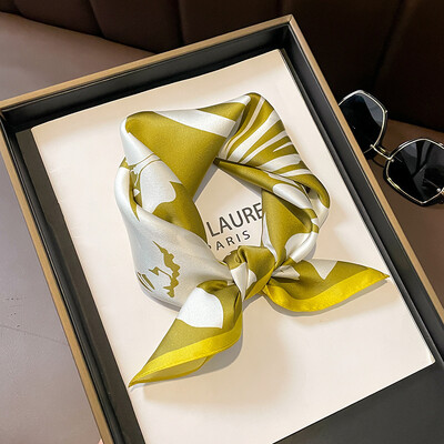 100%-ban természetes, valódi selyem sál női új nyomtatású nyakú hajpánt négyzet alakú kendő, nyakkendő, női hidzsáb poncsó bandana fejpánt 2023