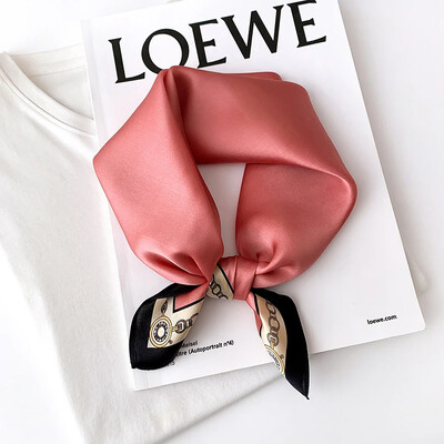 100%-ban természetes, valódi selyem sál női új nyomtatású nyakú hajpánt négyzet alakú kendő, nyakkendő, női hidzsáb poncsó bandana fejpánt 2023