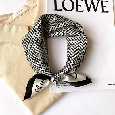 100%-ban természetes, valódi selyem sál női új nyomtatású nyakú hajpánt négyzet alakú kendő, nyakkendő, női hidzsáb poncsó bandana fejpánt 2023