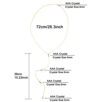 Αλυσίδα από ανοξείδωτο ατσάλι με μακρύ κρυστάλλινο σώμα για κοιλιά για γυναίκες μόδας παραλίας σέξι κοσμήματα σώματος