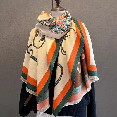 Meleg kasmír sál női kendő lónyomat új pakolások luxus vastag takaró téli Bufanda pashmina női utazási poncsó stólák