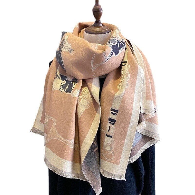 Meleg kasmír sál női kendő lónyomat új pakolások luxus vastag takaró téli Bufanda pashmina női utazási poncsó stólák