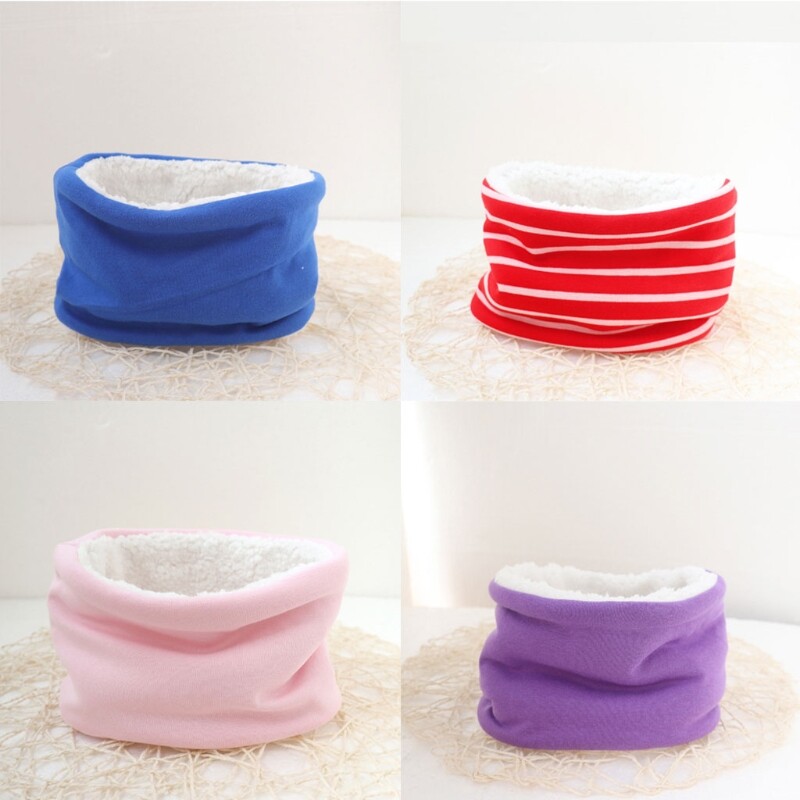 Őszi téli baba sál egyszínű plüss sálak nyakkendő gyerekeknek vastag meleg nyakú gallér G99C