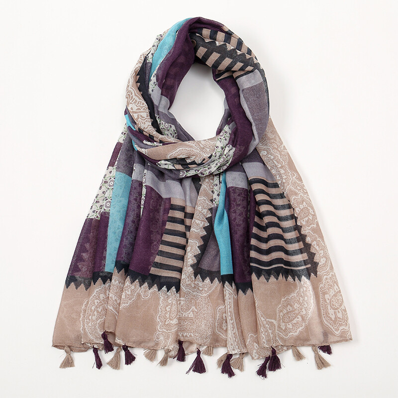 Γυναικείο μαντήλι επώνυμων σχεδιαστών 2024 Κλασική στάμπα Γυναικεία σάλια βαμβακερά με μαλακή αίσθηση υπερμεγέθους χιτζάμπ λαιμό κεφαλόδεσμο φούντα φούντα