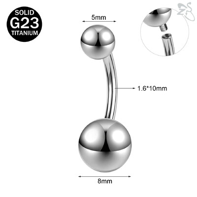 ZS 1 PC G23 titán acél köldök gyűrű nőknek CZ kristály belső menetes köldök súlyzós hosszú rúd testpiercing