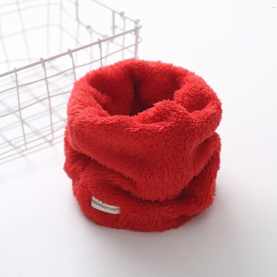 Βελούδινο κασκόλ για κορίτσια στο λαιμό Μικρό χειμωνιάτικο μαντίλι Χοντρό ζεστό αγόρι μωρό βελούδινο γιακά Παιδικό δαχτυλιδιάκι μωρό μωρό χειμωνιάτικα αξεσουάρ για μωρά