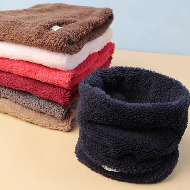 Βελούδινο κασκόλ για κορίτσια στο λαιμό Μικρό χειμωνιάτικο μαντίλι Χοντρό ζεστό αγόρι μωρό βελούδινο γιακά Παιδικό δαχτυλιδιάκι μωρό μωρό χειμωνιάτικα αξεσουάρ για μωρά