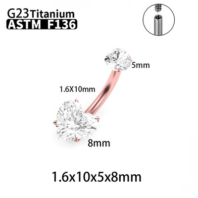 G23 titán szexi köldök gyűrűk piercing ASTM F136 cirkon nagykereskedés köldökös testékszerek nőknek